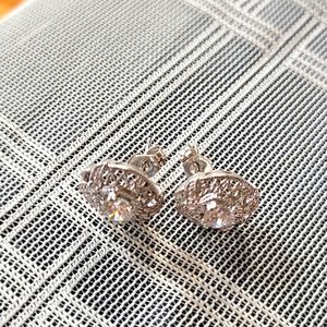 Stunning Sterling 925 Crystal Post Earrings